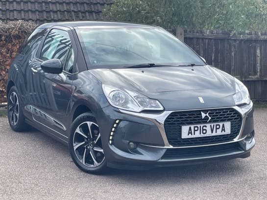 A 2016 DS AUTOMOBILES DS 3 1.6 BlueHDi Elegance Hatchback 3dr Diesel Manual Euro 6 (s/s) (100 ps)