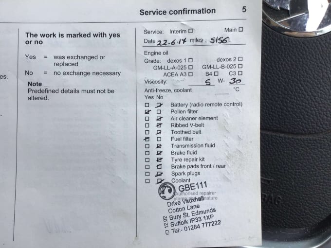 2016 Vauxhall Zafira