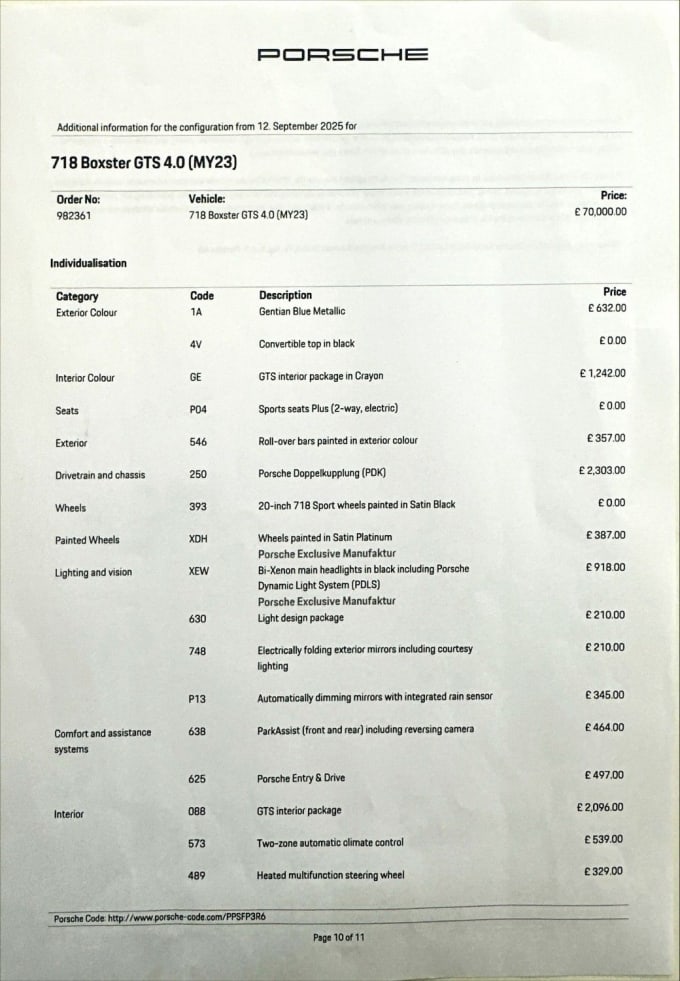 2023 Porsche 718 Boxster