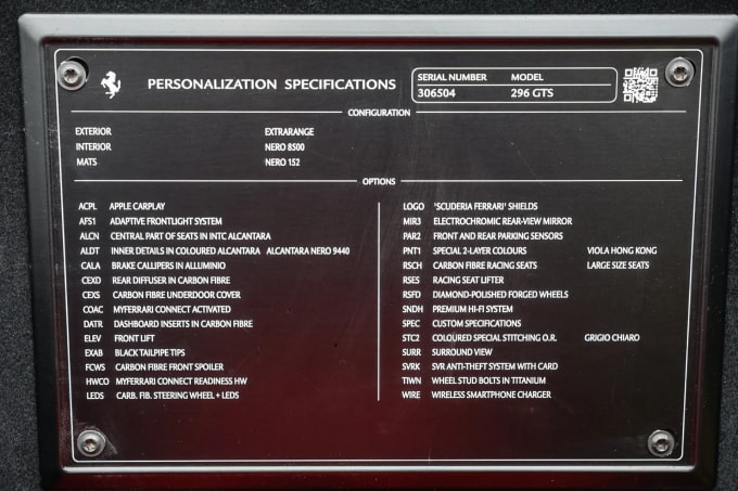 2024 Ferrari 296 Gts S-a