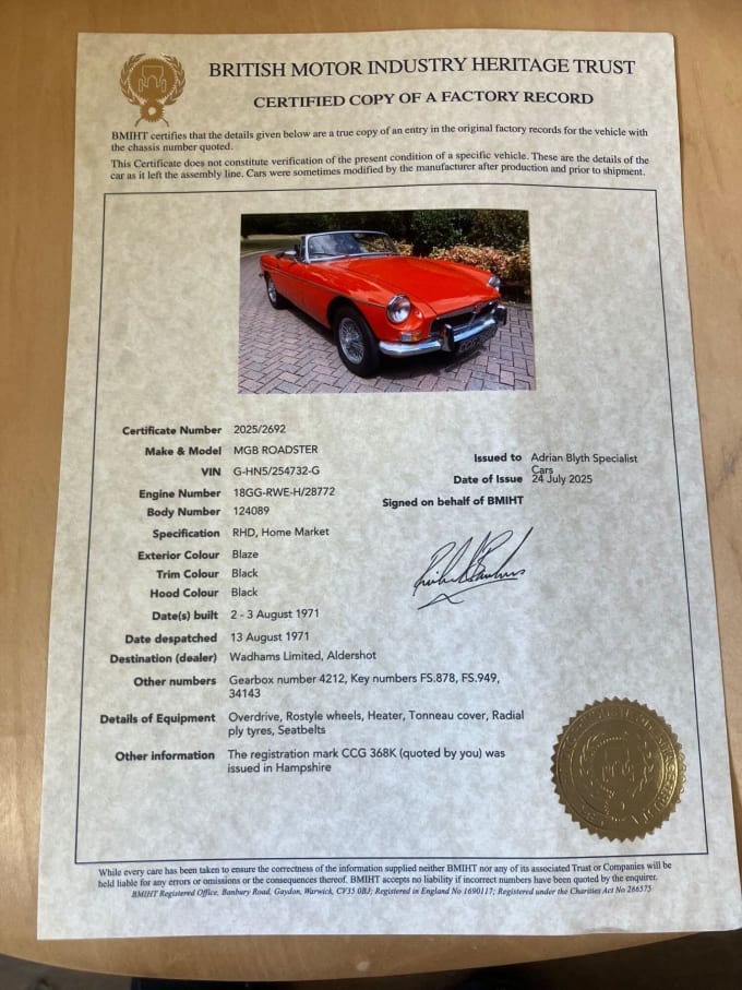 1971 Mg Mgb